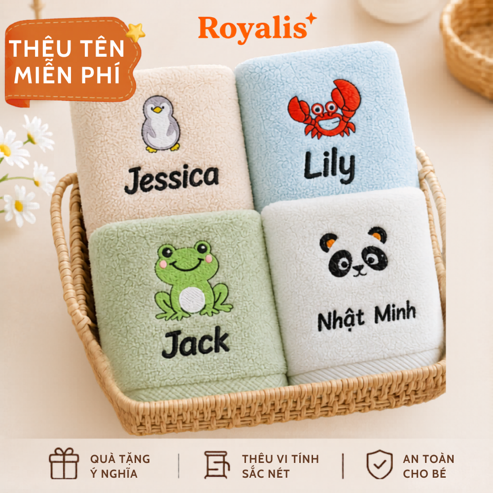 Cat embroidered bath, face & hair towel (Copy)
